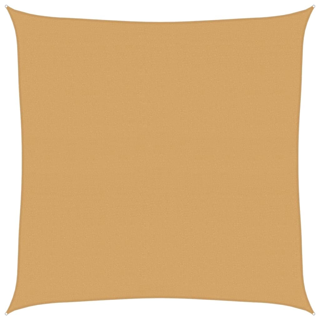 vidaXL Vela Parasole 160 g/m² Quadrata Sabbia 4x4 m in HDPE, vela ombreggiante, ombra da patio, tettoia ombreggiante, vela da giardino, tettoia