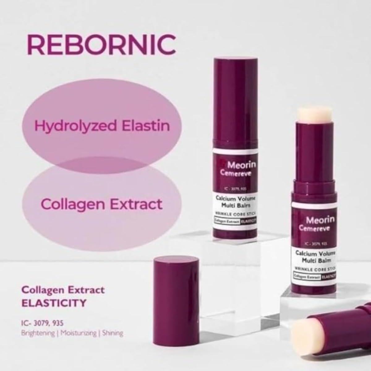DrMelaxinn Calcium Balm Stick/Calcium Volume Multi Balm, Volumen-Faltenkernstift für Augen, Hals & Gesicht, 9 g (1PC)