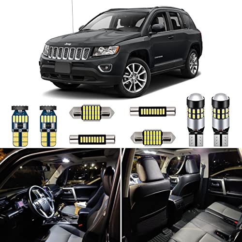 Kit de Luces LED Interiores Blancas para Jeep Compass 2007-2016 miniatura 1