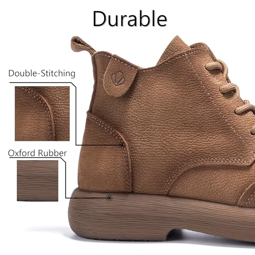Image of Men's Business Casual Ankle Boots, Stylish Lace-Up Leather Dress Boots for Office and Daily Commute