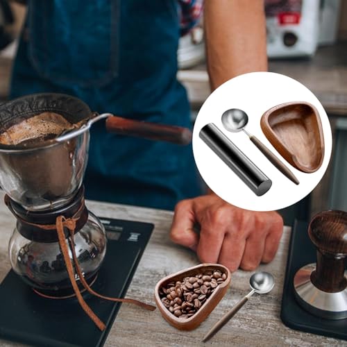 Taza dosificadora de granos de café madera medidora con spray RDT 4