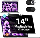 IPROKKO Magnetic Privacy Screen Filter for Macbook Pro 14 inch (2021-2025, M1, M2, M3, M4, M5), Removable Easy On/Off Anti Blue Light Glare Laptop Privacy Screen, Compatible with Mac Pro 14.2" Laptop