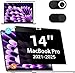 IPROKKO Magnetic Privacy Screen Filter for Macbook Pro 14 inch (2021-2025, M1, M2, M3, M4, M5), Removable Easy On/Off Anti Blue Light Glare Laptop Privacy Screen, Compatible with Mac Pro 14.2" Laptop