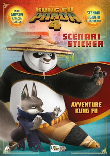 Avventure Kung Fu. Kung Fu Panda 4. Scenari Sticker. Ediz. A Colori