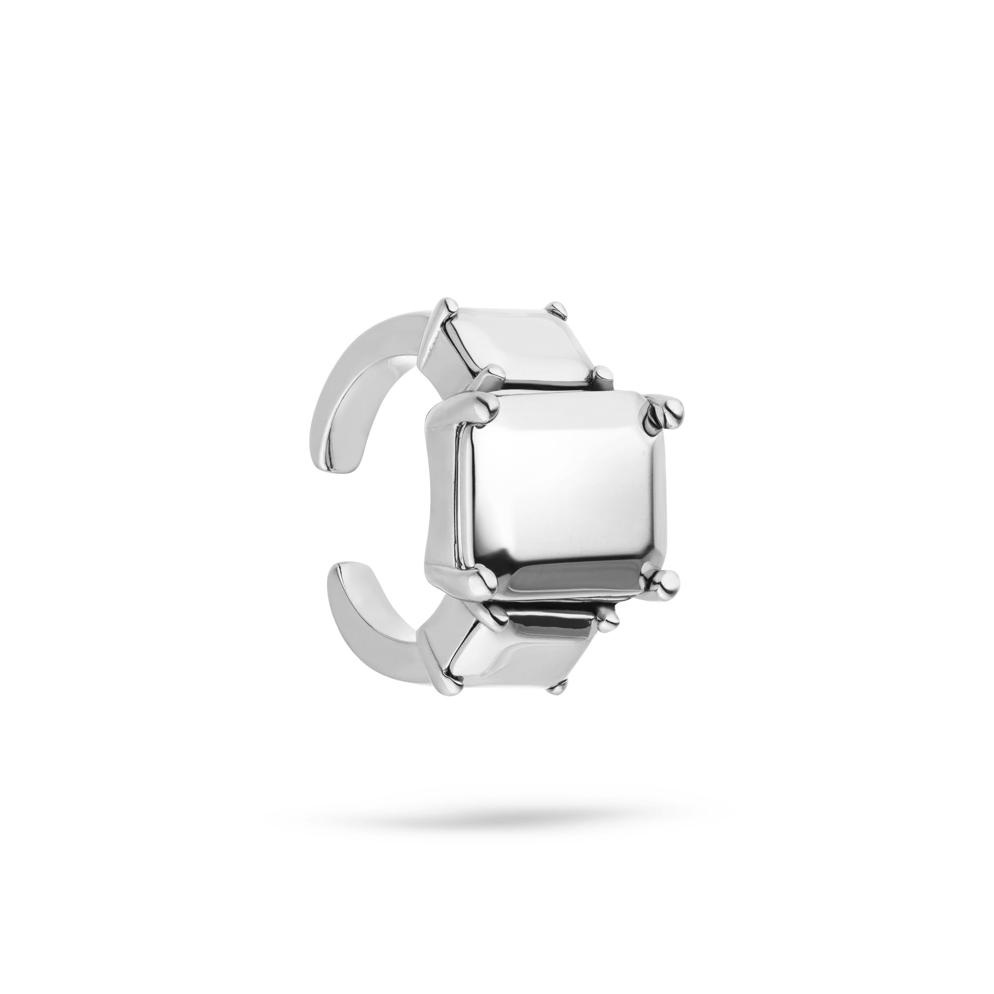 LIEBESKIND BERLIN Damen Schmuck im Diamond Design - Earcuff mit Steel Diamond in Silber - alltagstauglich & besonders - Geschenkidee