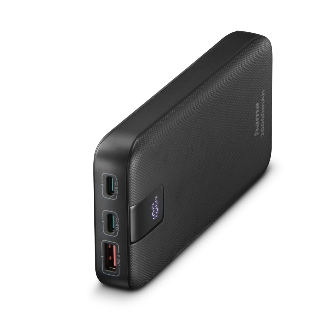 Hama Power Pack PD 20 20000mAh (externer Akku mit 2X USB C + 1x USB A, Power Pack Zertifiziert, Schnellladen, Akkupack Handy Zubehör, Tablet, Bluetooth-Box etc., tragbares Ladegerät klein) anthrazit