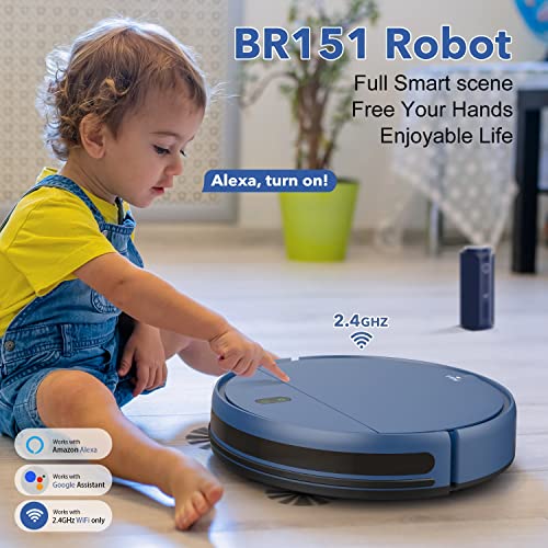Robot Vacuum and Mop Combo, 2 in 1 Mopping Robotic Vacuum with WiFi/App/Alexa, Robotic Vacuum Cleaner, Schedule Settings, Self-Charging, Ideal for Hard Floor, Pet Hair and Carpet 9 Robot Vacuum and Mop Combo, 2 in 1 Mopping Robotic Vacuum with WiFi/App/Alexa, Robotic Vacuum Cleaner, Schedule Settings, Self-Charging, Ideal for Hard Floor, Pet Hair and Carpet - Image 7