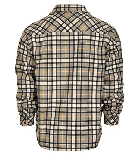 Gioberti Mens Checkered Flannel Jacket With Velvet Underlining3