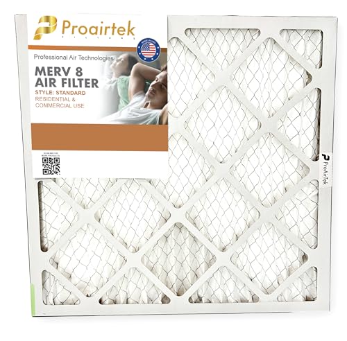 Generic Proairtek AF20211M08SWH Model 20x21x1 Air Filter MERV 8; Ideal for Anyone Wanting Clean Crisp Air in Their Home; Offers Enhanced Airflow and Efficiency; High-performance Filtration