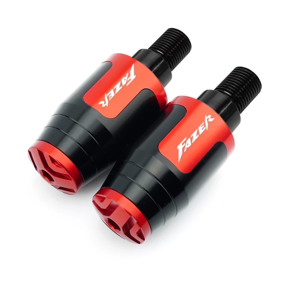 Puños para FZ1 FZ6 FZ8 de aluminio CNC en color rojo con extremos de barra