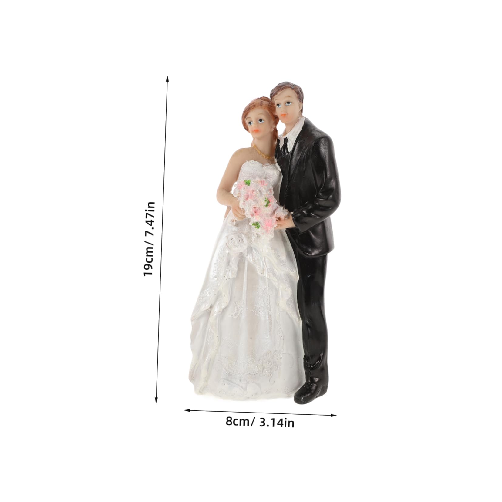 Mr und Mrs Hochzeit Tortenfigur für Brautpaar aus Harz Hochzeitstortendekoration und Tischdekoration für Kuchen Multifunktionale Paarfigur mit Langlebigem Design