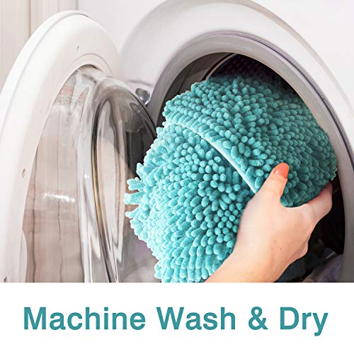 FCSDETAIL rutschfeste, Hochflor Badteppiche 50X80 cm, Maschinenwaschbare Badematte, Badvorleger mit Wasserabsorbierenden… – Bild 7