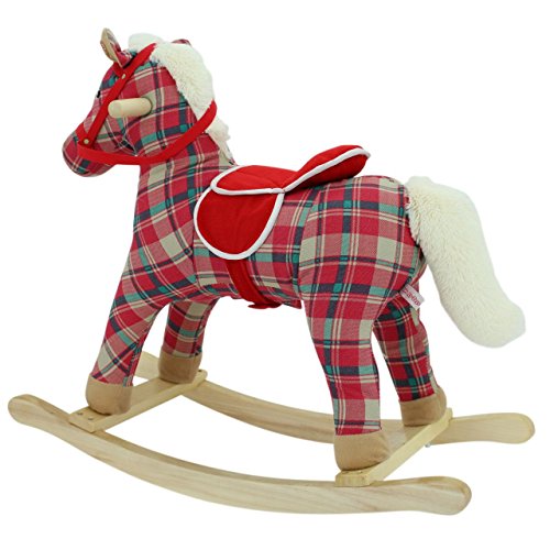 Sweety Toys Plüsch 5147 Schaukelpferd My Beauty sehr edel Baumwolle, rot