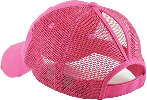Image of Classic Plain Ponytail Messy High Bun Headwear Adjustable Cotton Trucker Mesh Glitter Hat Baseball Cap