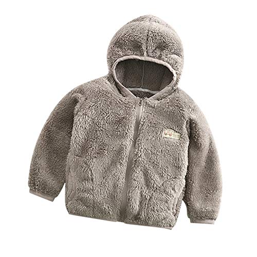 SFviwv Baby Boys Girls Toddler Hooded Jacket Fleece Hoodie Winter Warm Coat Cute Bear Ear Sweater Outwear for 1-6 Years Kids