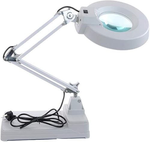 Miniatura 4 de Lupa LED 10X con luz, lámpara de lupa de escritorio vinmax con luz LED, lámpara de lupa de brazo ajustable, lupa, lente de dioptría, lupa plegable,