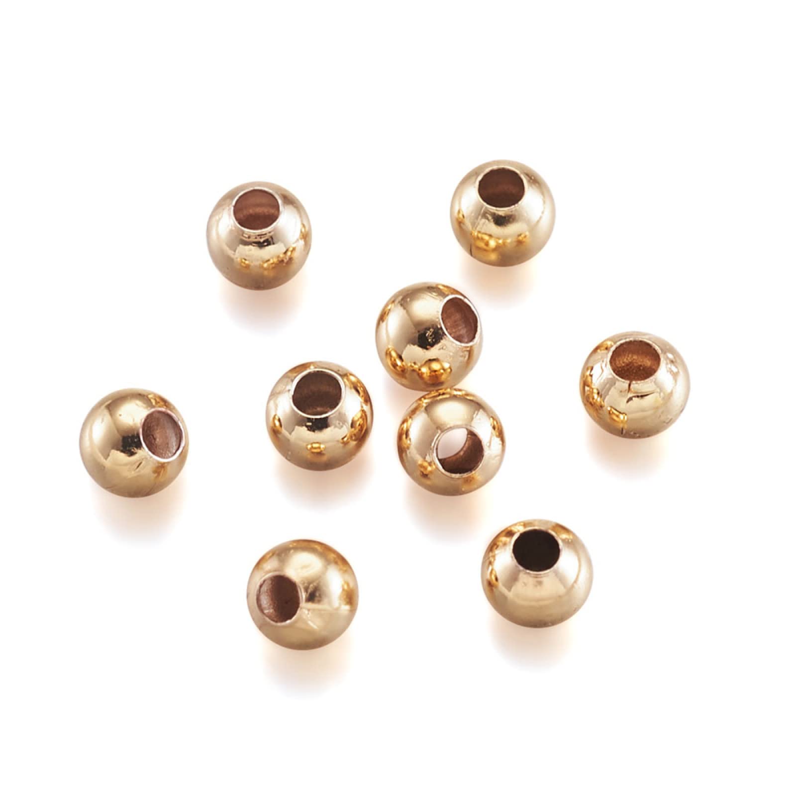 MegaPet 1000pcs 4mm Metal Spacer Beads 304 Stainless Steel...