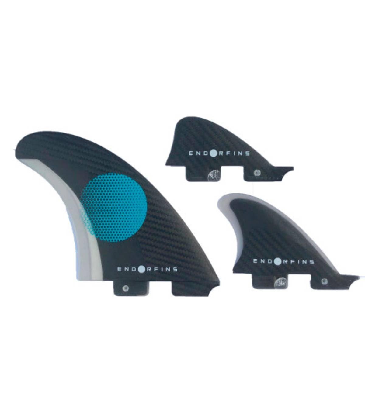 Slater Designs Firewire Endorfins Twin + 2 Fins Set (FCS II - Black/Blue, One Size)