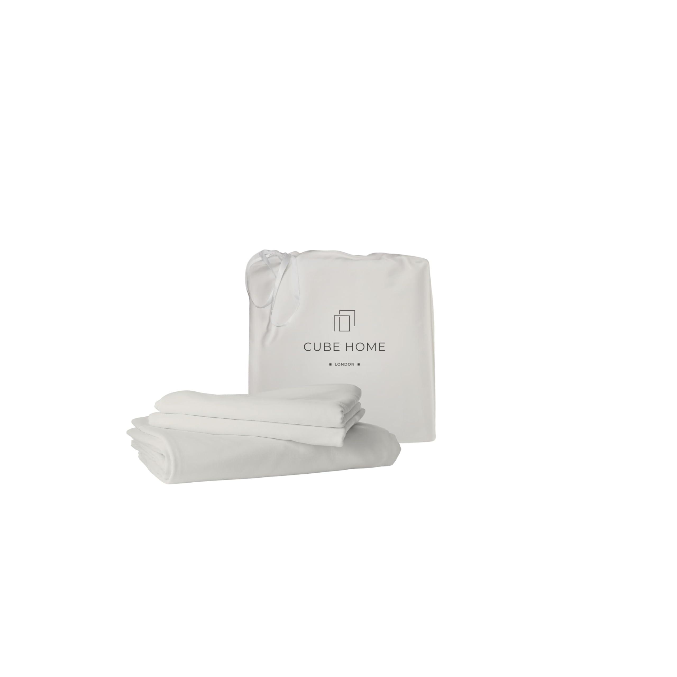 Cube Home, Luxury Bedding 3 Pcs Set (260x220cm Duvet Cover and 2 75x50cm Pillowcases), 100% Natural Bamboo, Soft, Breathable