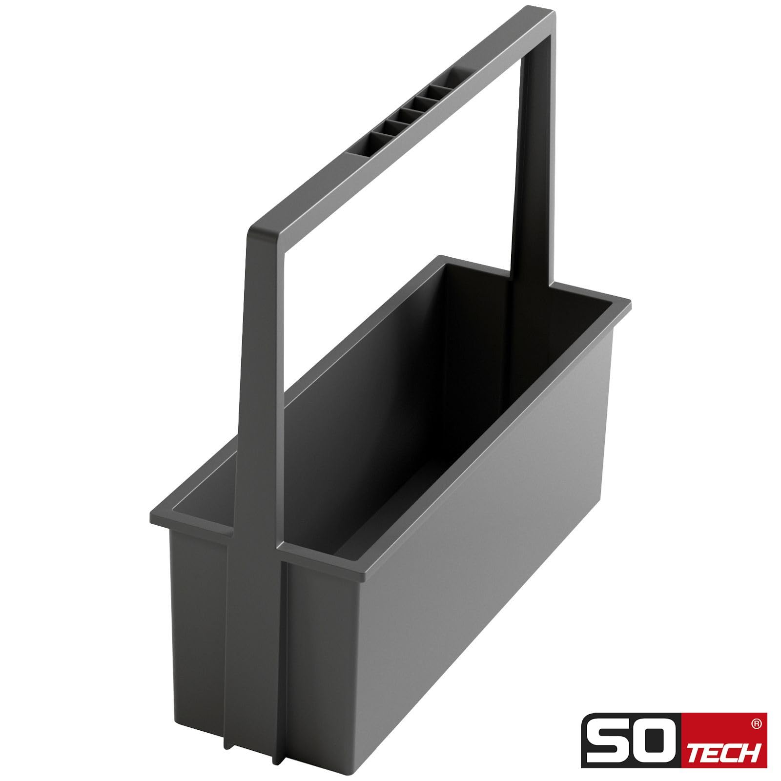 HAILO Abfallsammler 3666911 | 28L Swing Tandem | Mülltrennungssystem | Einbau-Abfalleimer inkl. Tragekorb Carry 395055 | Kunststoff dunkelgrau | für Küche, Müllsortierung und Aufbewahrung