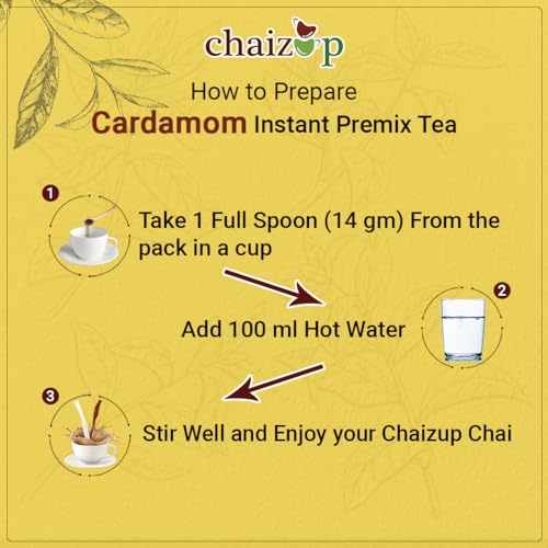 Image of Chaizup Premium 1 Min Instant Saffron Tea Premix - 1kg Can | Saffron Flavours | Approx. 72 Servings | 1kg
