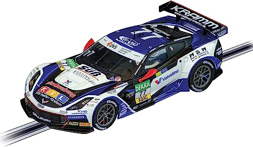 Carrera - 20023947 - DIGITAL 124 Chevrolet Corvette C7 GT3-R Callaway Competition, No.77 Slotcar Rennbahn Mit beeindruckender Beleuchtung, ausgestattet mit Front- & Rücklicht Maßstab 1:32