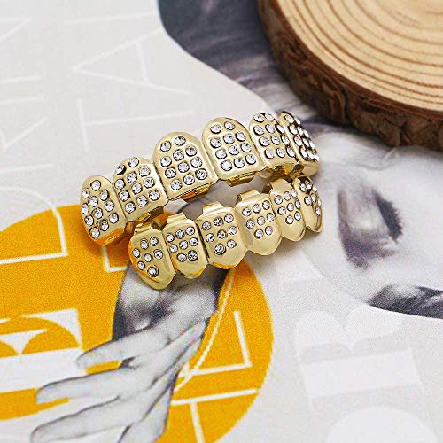 Juego de Grillz sonrisa con 6 dientes en oro 18K miniatura 4