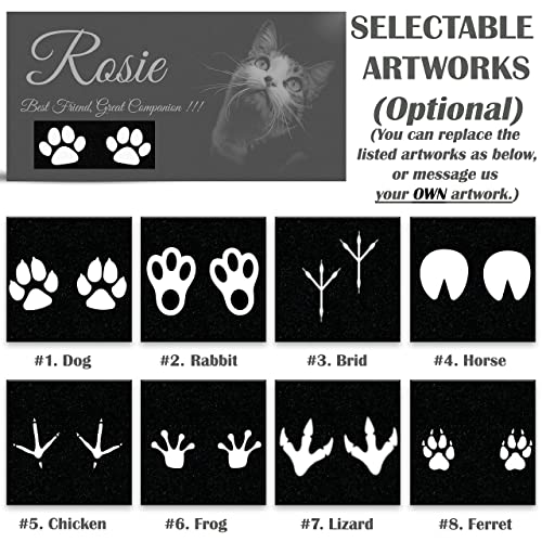 Image of ADFSTONE Pet Memorial Stones Personalized Dog Remembrance Gifts, Customized Cat Picture Grieving Plaque, DIY Gravestone, Custom Sympathy Photo Gift, Animal Grave Markers
