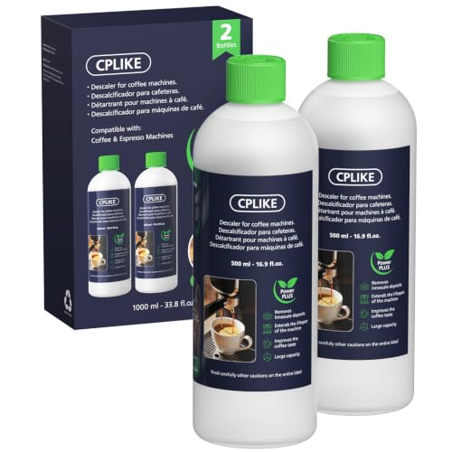 Coffee Machine Descaler Descaling Solution - 33.8oz (10 Uses) for DeLonghi