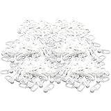 Material: plastico com-four® Juego de 250 Piezas de Anillos enrollables de Cortina y Cortinas de plástico Plegables en Blanco (250-Piece)