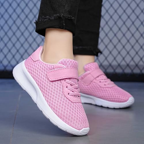 Kids Sneakers Lightweight Breathable Mesh Running Shoes Solid Color Athletic Footwear for Children Age 5 15y4