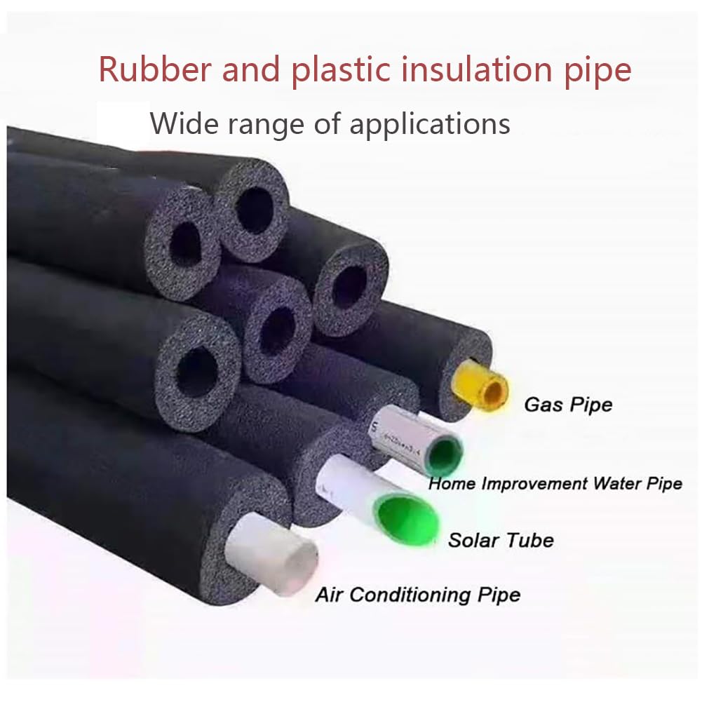 Pipe Insulation Foam Tube – 6.2FT Length, Multiple IDs (3/4" To 4") With 0.79" Or 1.18" Wall Thickness – Winter Freeze Protection For Water Pipes