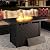 YITAHOME 43 Inch Propane Fire Pit Table, 50,000 BTU Gas Fire Pit with Ignition Systems, Iron Tabletop, Lava Rock, Lid, Rectangular Outdoor Firetable for Patio Deck Garden Backyard (Black)