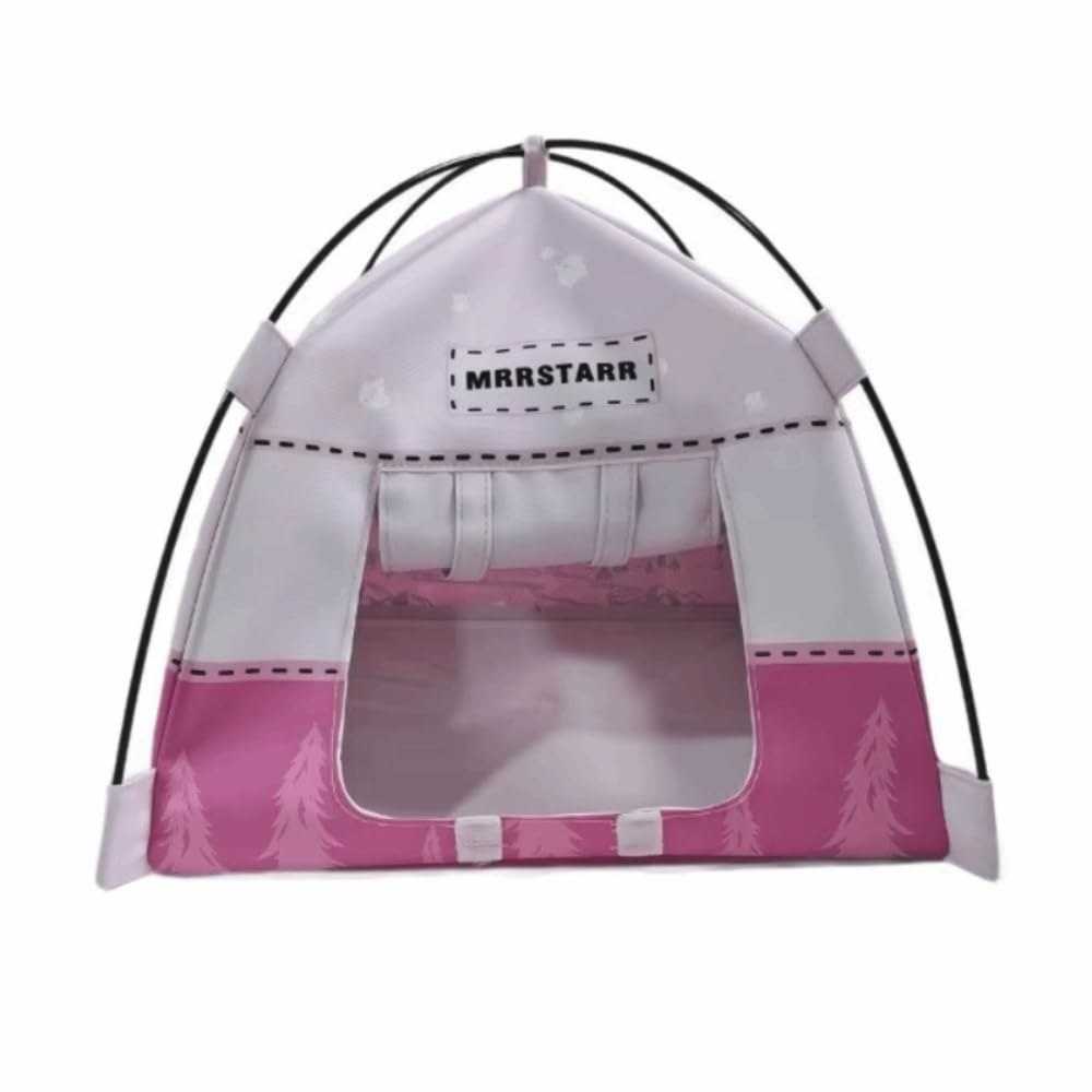 for Dolls, Portable Oxford Cloth Dollhouse Accessories for 1/6 Dolls, Simulation Outdoor Tent Model for Diorama, Doll Photos (Pink)
