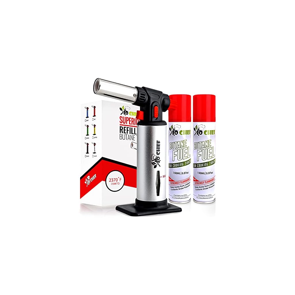 Kitchen Torch With Butane included Refillable Butane Torch With