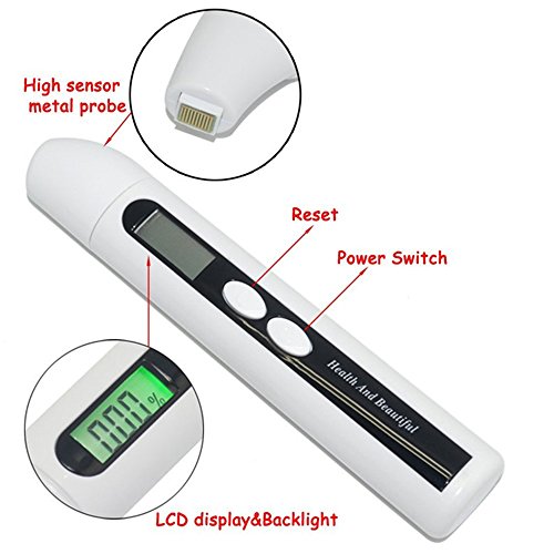 Zinnor Portable Skin Facial Moisture Analyzer Digital Monitor Tester Face Skin Sensor Tester Oil Detector Skin Care Tool