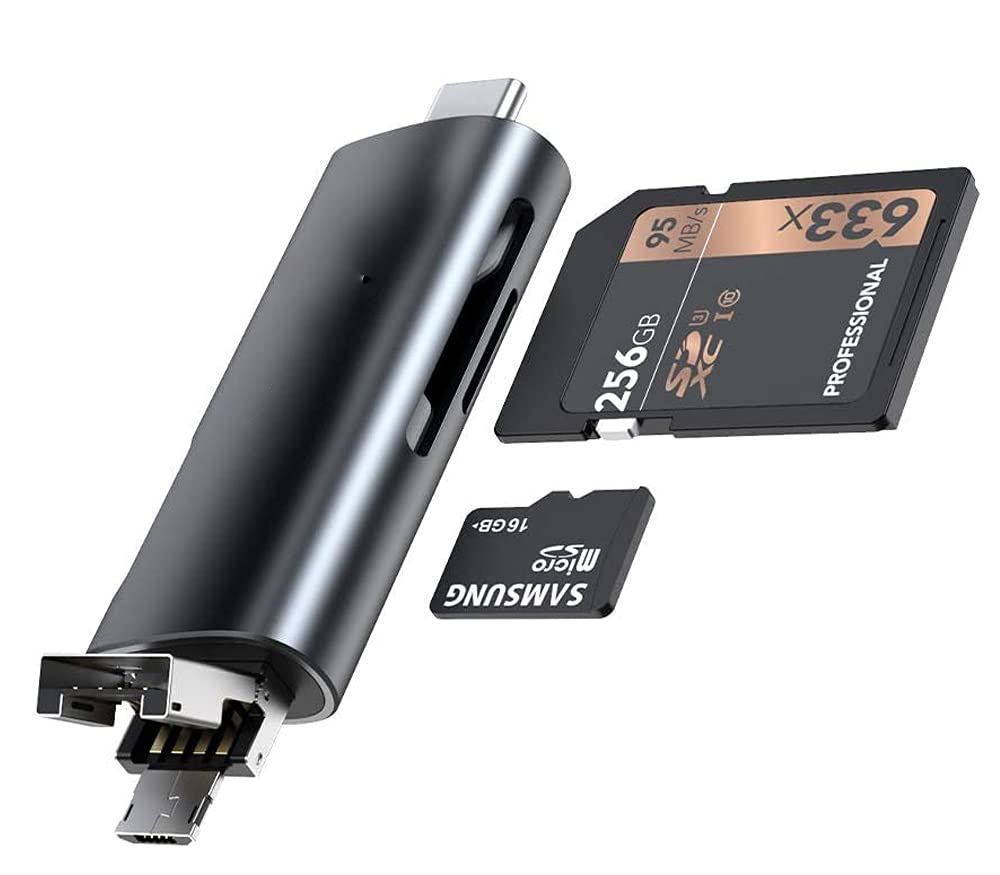 Lettore Di Schede 3 In 1 – USB Type-C, Micro USB, USB 2.0 – Per SD, Micro SD, SDHC, SDXC - 2