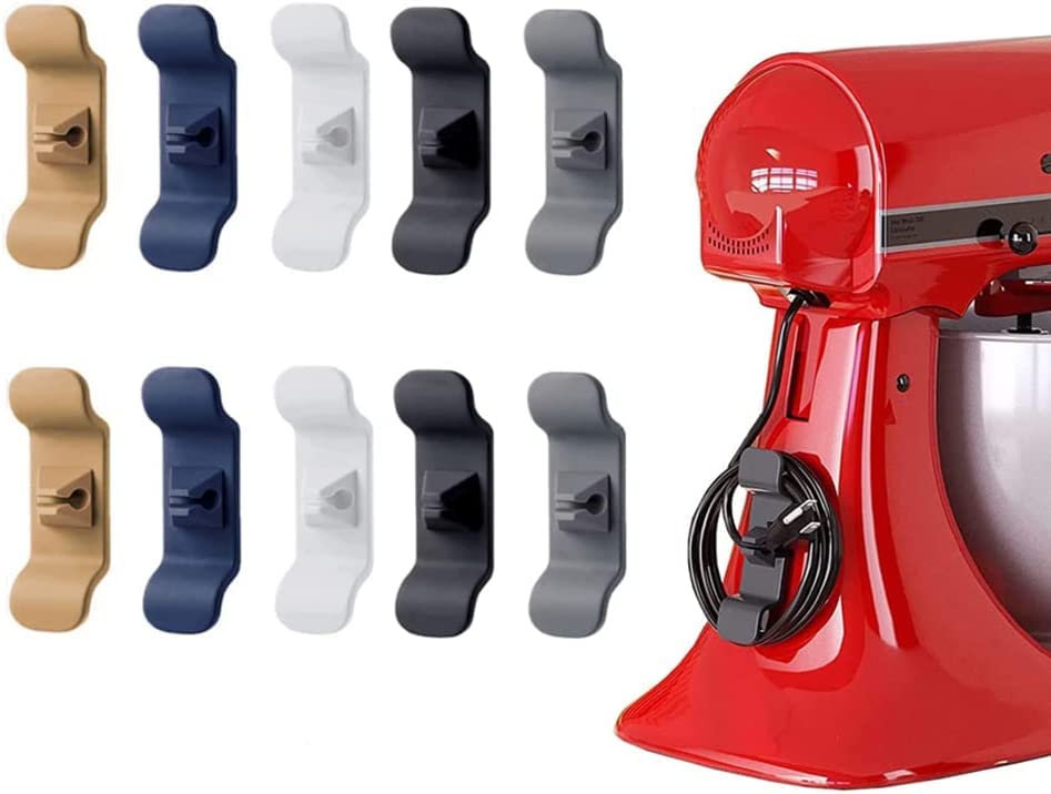 Cord Organizer For Kitchen Appliances and Devices Microwave, Mixer, Air fryer, Boiler, Oven And Others - Mobile cable, 10 Packs Adhesive Cable Organizer.