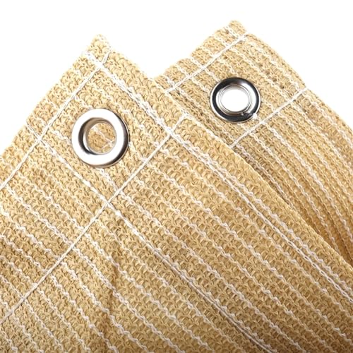 YXINAER Seitenmarkise Ausziehbar Beige Balkon Sichtschutznetz Zaun Abschirmung Windschutz Wohnung Balkon Terrasse Unterstand Sichtschutznetz(0.8x4m)