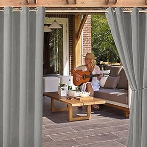 Zonlicht blokkerende buitengordijnen – Terrasgordijnen voor buiten Waterdicht binnen Buiten verduisterend Thermische…