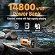 FosPower - Kurbelradio NOAA/AM/FM mit 14800mWh (4000mAh) Tragbare Powerbank -Aufladung per USB, Solar, Handkurbel & Batteriebetrieben - SOS-Alarm & Taschenlampe für Notfälle drinnen & draußen