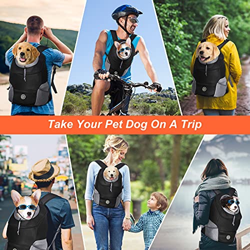 Dog Carrier Backpack, Auligi Dog Carriers for Small Dogs with Sunglasses Puppy Pet Front Pack Breathable Head Out Padded… - Image 8