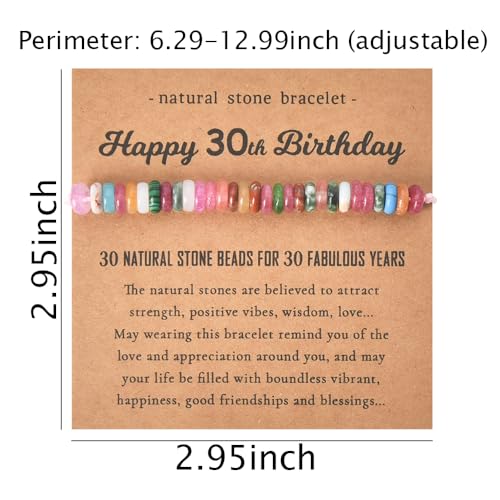 Natural Stone Bracelet for Women Birthday Gifts for Mom Daughter Beaded Bracelets for Bestie Sister Bead Bracelet for Grandma2