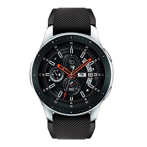 DIPOLA Correa de Banda de reemplazo de Correa de Reloj de Silicona Suave para Samsung Galaxy Watch 46mm Negro