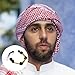 minkissy Men's Arab Headband Head Scarf Royal Headwrap Fashion Head Wrapping for Middle East Men's Accessories