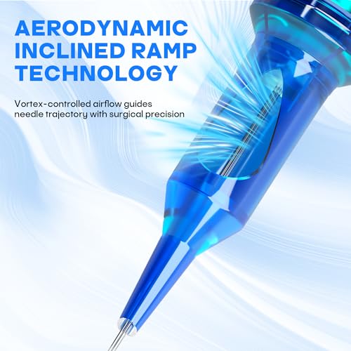 Image of POSEIDON Tattoo Cartridge Needles 20PCS #10 1007RL Round Liner | EO gas sterilized, disposable tattoo needles, anti-backflow membrane, 316 stainless steel for lining and rotary tattoo pens.