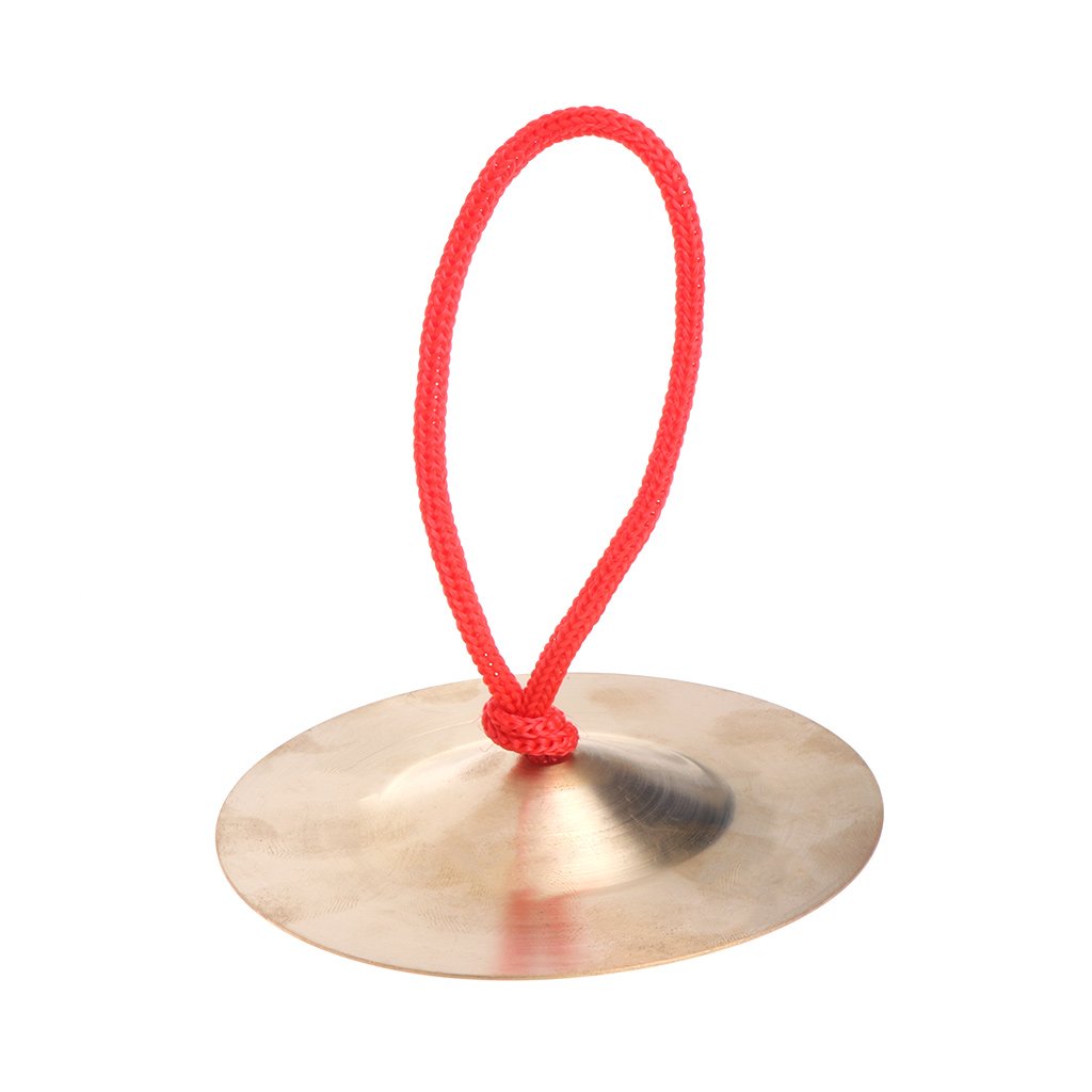 1 Pair Hand Percussion Instruments Traditional Chinese Gong With Finger Rope For Stage Party Musical
