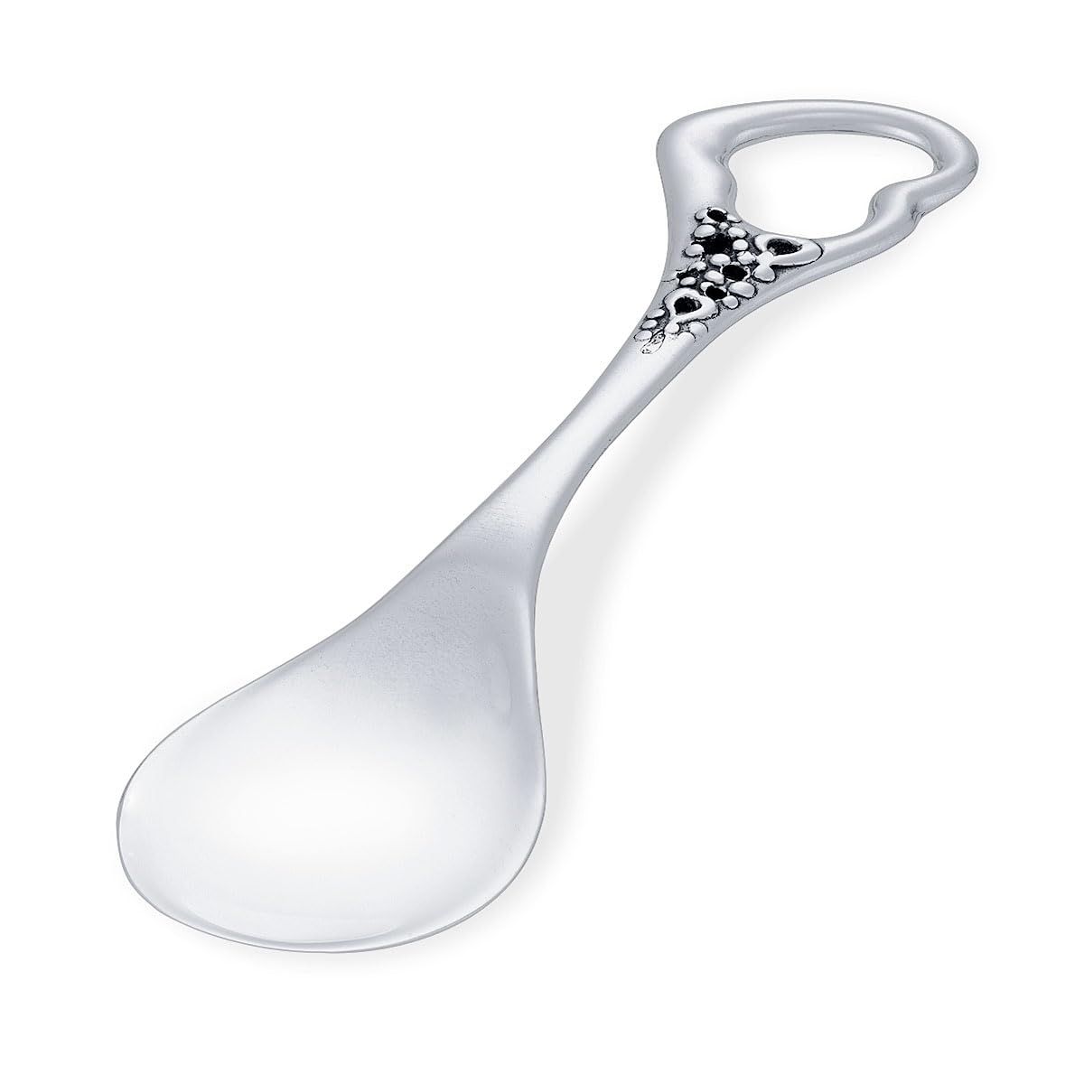 Cuillère en argent sterling cœur de 7,7 cm, le cadeau de naissance idéal