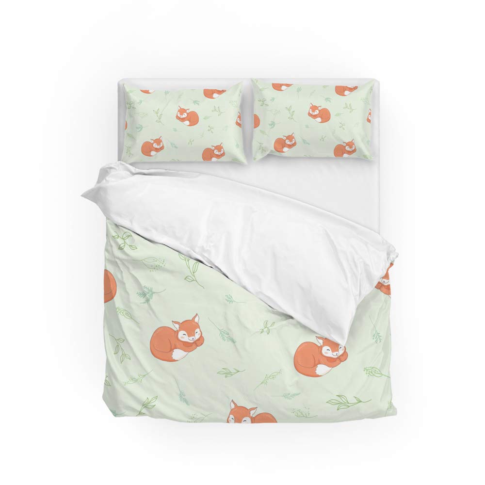 Housse de couette ultra doux polyester durable marron animaux CHEHONG