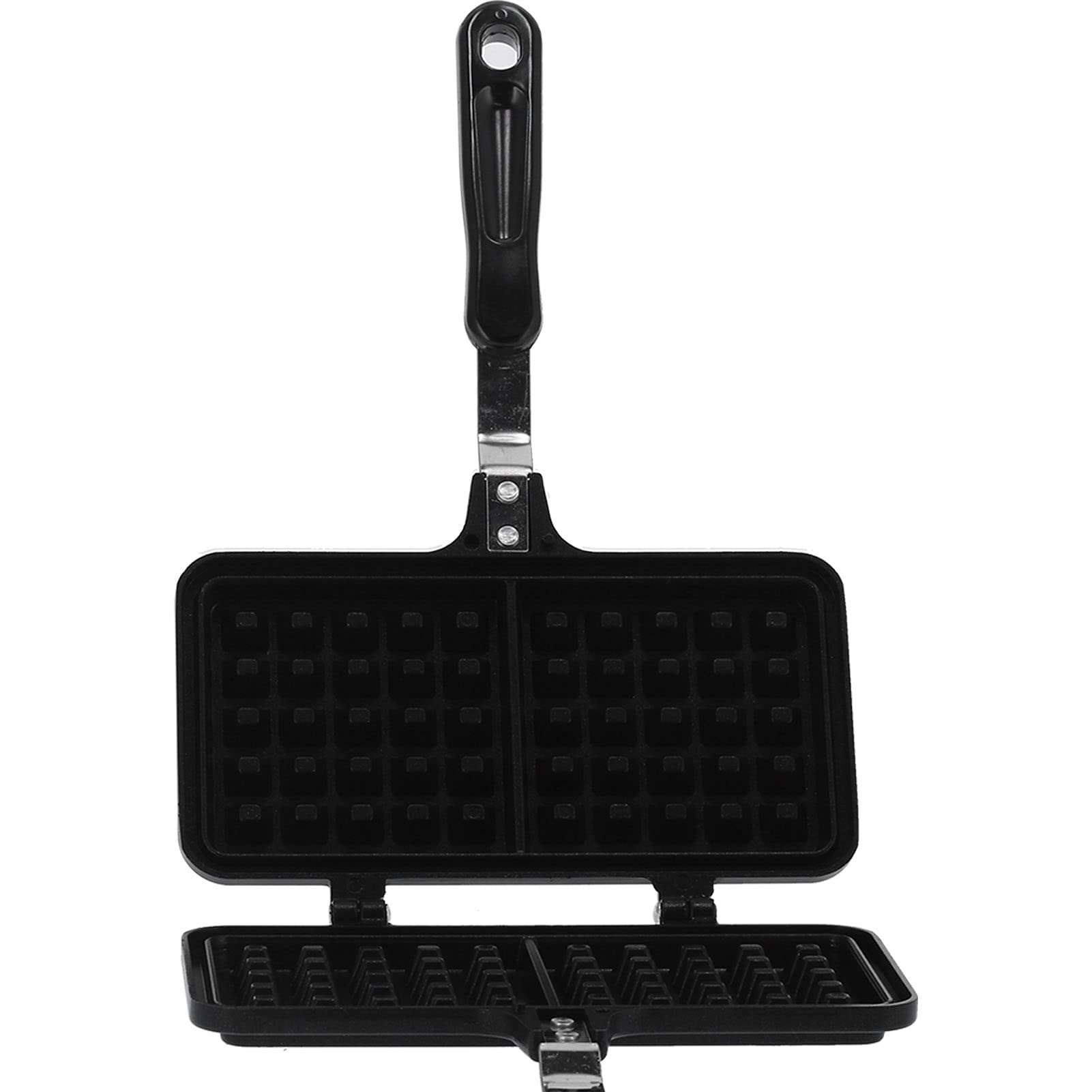 Moule à Gaufres, Poêle à Gaufres Portable en Fonte, Moule à Gaufres Domestique, Moule à Gâteaux, Moule à Gaufres Antiadhésif Double Face